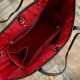 Neverfull MM Vegan Leather Handbag Organizer in Cherry Red Color