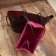 Neverfull MM Vegan Leather Handbag Organizer in Fuchsia Color