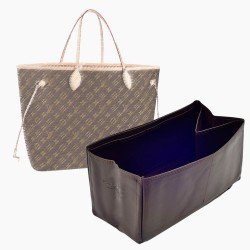 Neverfull MM Vegan Leather Handbag Organizer in Bitter Brown Color