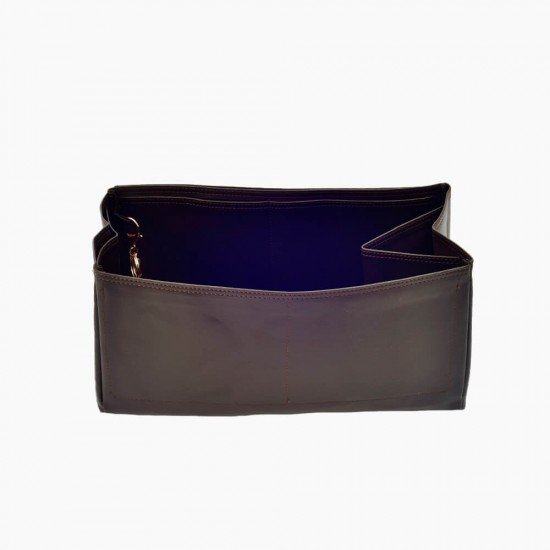 Neverfull MM Vegan Leather Handbag Organizer in Bitter Brown Color