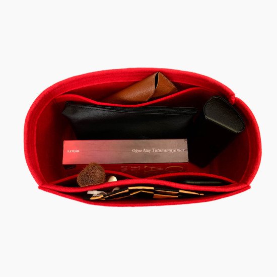 Bag and Purse Organizer with Basic Style for Neverfull PM, MM and GM in Cherry Red ( More Colors Available)