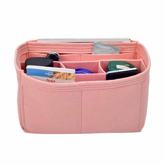 Handbag Organizer with Chambers Style for Louis Vuitton Neverfull PM, MM and GM (Blush Pink) (More Colors Available)