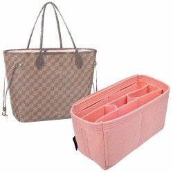 Handbag Organizer with Chambers Style for Louis Vuitton Neverfull PM, MM and GM (Blush Pink) (More Colors Available)
