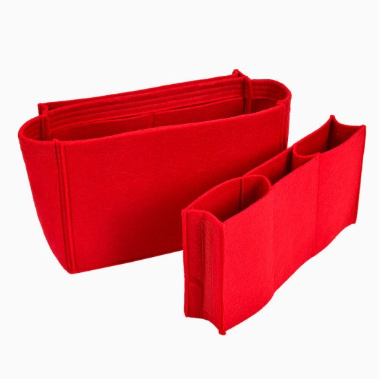 Handbag Organizer with All-in-One Style for Louis Vuitton Neverfull PM, MM and GM in Cherry Red (More Colors Available)
