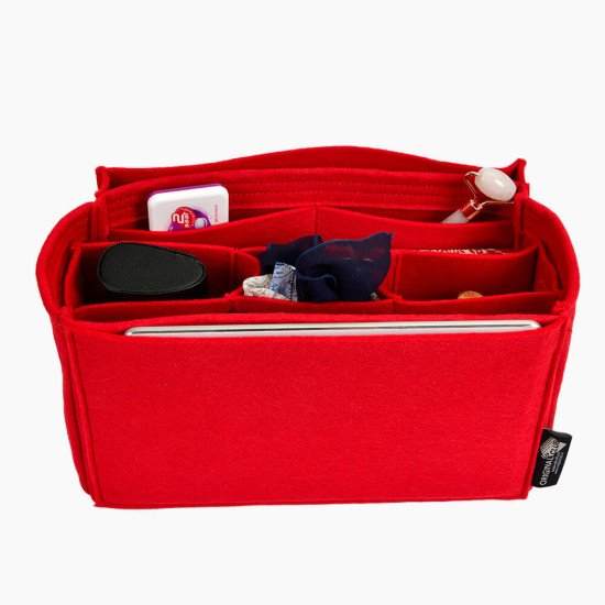Handbag Organizer with All-in-One Style for Louis Vuitton Neverfull PM, MM and GM in Cherry Red (More Colors Available)