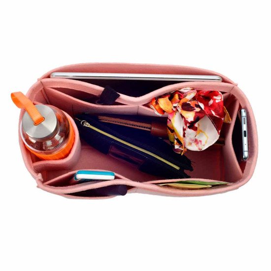 Handbag Organizer with Singular Style for Louis Vuitton Neverfull PM, MM and GM (Blush Pink) (More Colors Available)