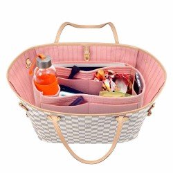 Handbag Organizer with Singular Style for Louis Vuitton Neverfull PM, MM and GM (Blush Pink) (More Colors Available)