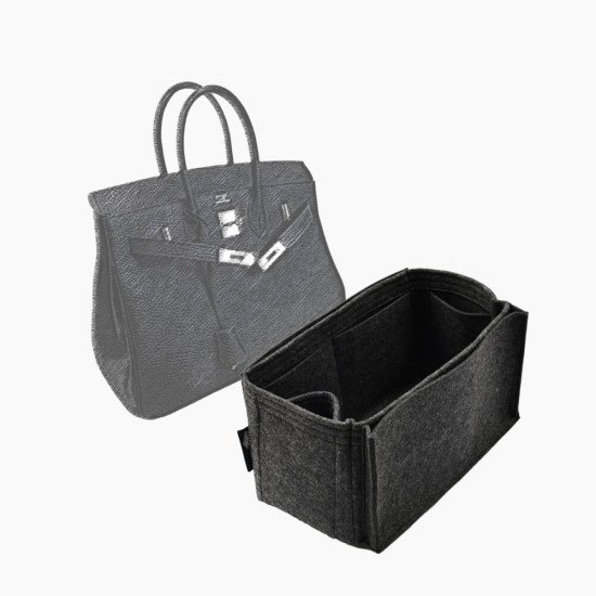 LEXSION Purse Organizer Insert for Handbags, Felt Bag Organizer for Birkin  30, Tote Bag Organizer Insert 8033 Grey Medium