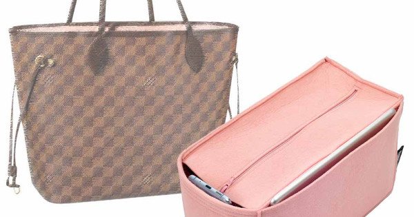 V-zip Style Felt Bag Organizer for Neverfull MM and GM (Blush Pink) (More  Colors Available)