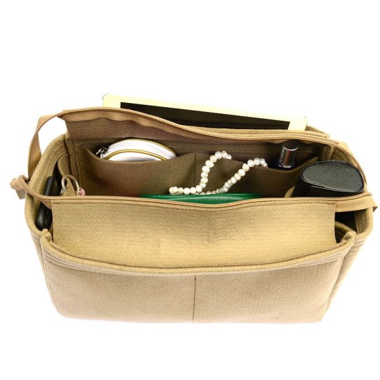 Bag and Purse Organizer with Zipper Top Style for Hermes Garden Party Models