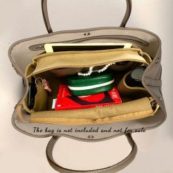 Bag and Purse Organizer with Zipper Top Style for Hermes Garden Party Models Bag and Purse Organizer with Zipper Top Style for Hermes Garden Party Models