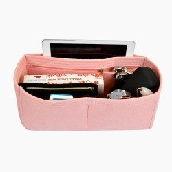 Handbag Organizer with Interior Zipped Pocket for Central Tote Bag 