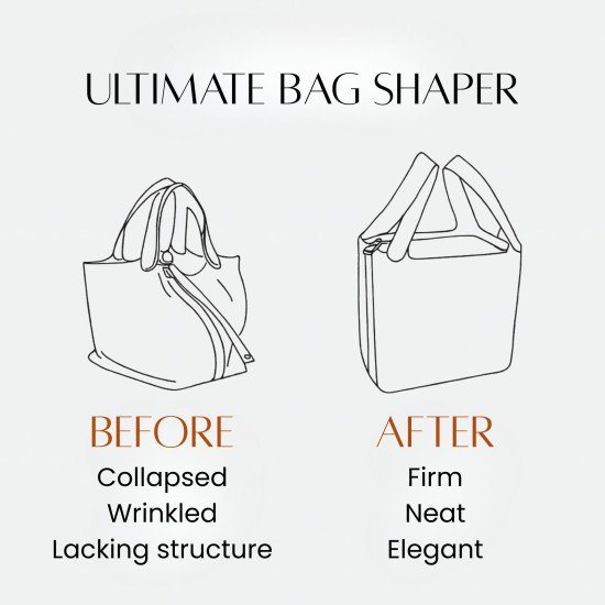 Luxury Satin Pillow Bag Shaper for Picotin — Rectangular Shape Purse Insert to Maintain Shape and Structure