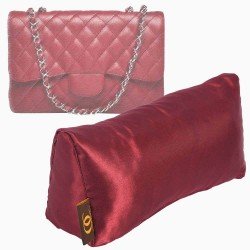 Satin Pillow Luxury Bag Shaper For Classic / 2.55 Flap Closure Shoulder Bag ( Medium, Jumbo, Maxi ) (Burgundy) - More colors available