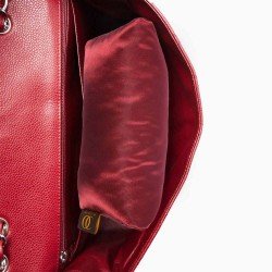 Satin Pillow Luxury Bag Shaper For Classic / 2.55 Flap Closure Shoulder Bag ( Medium, Jumbo, Maxi ) (Burgundy) - More colors available