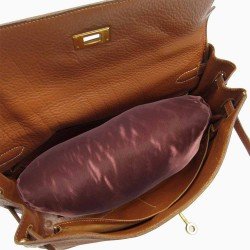 Satin Pillow Luxury Bag Shaper For Hermes' Kelly 28/32/35 (Chocolate Brown) (More colors available)