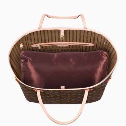 Satin Pillow Luxury Bag Shaper For Louis Vuitton Neverfull PM/MM/GM (Chocolate Brown) (More colors available)