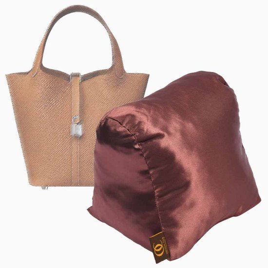 Satin Pillow Luxury Bag Shaper For Hermes' Picotin 18 / 22 / 26 (Chocolate  Brown) - More colors available
