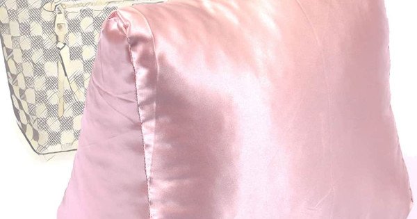 Satin Pillow Luxury Bag Shaper For Louis Vuitton's Iena MM in Plum