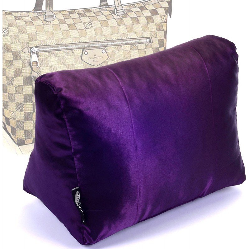 Satin Pillow Luxury Bag Shaper For Louis Vuitton&#39;s Iena MM in Plum