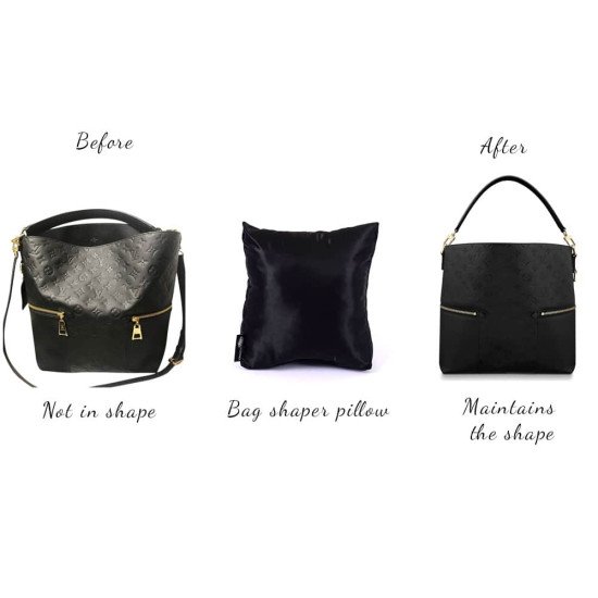 Satin Pillow Luxury Bag Shaper For Louis Vuitton Melie (Black) - More colors available Satin Pillow Luxury Bag Shaper For Louis Vuitton Melie (Black) - More colors available