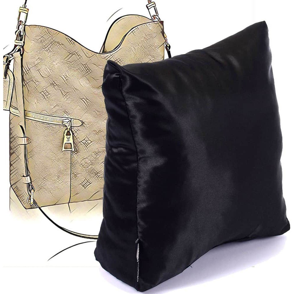 Satin Pillow Luxury Bag Shaper For Louis Vuitton&#39;s Melie in Black