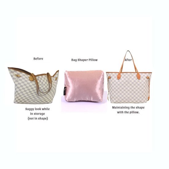 Satin Pillow Luxury Bag Shaper For Louis Vuitton Neverfull PM/MM/GM (Blush Pink)- More colors available