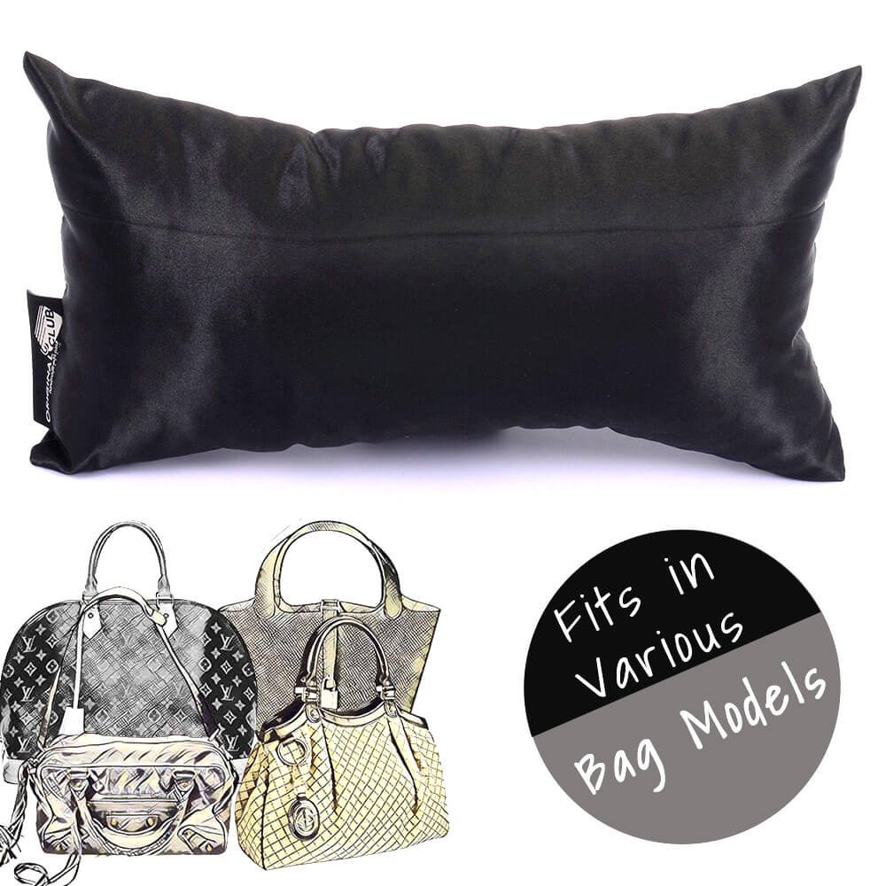 Satin Pillow Luxury Bag Shaper in Medium-Size For Designer Bags (Black) - More colors available