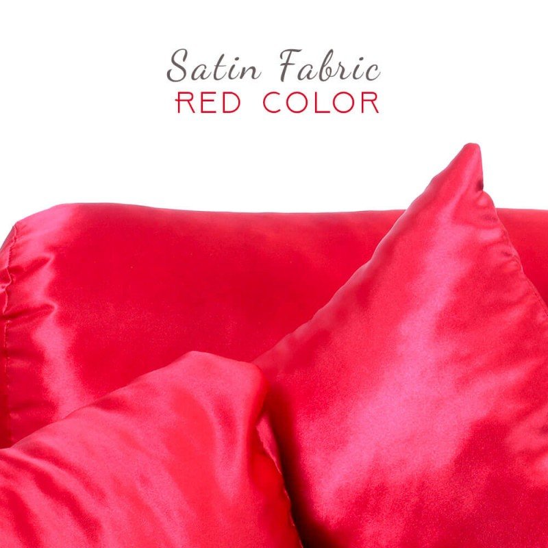 red satin pillows
