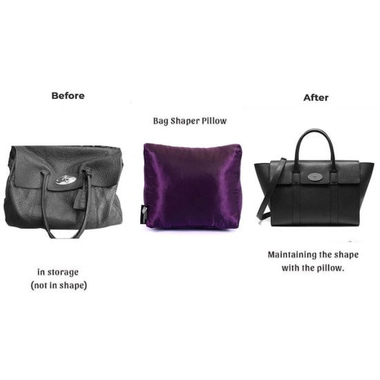 Satin Pillow Luxury Bag Shaper For Mulberry Bayswater (Plum) - More colors available