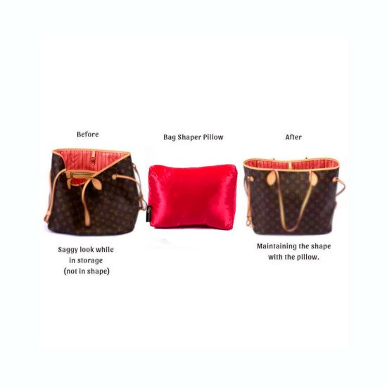 Satin Pillow Luxury Bag Shaper For Louis Vuitton Cluny MM (Plum) - More colors available