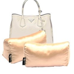 Satin Pillow Luxury Bag Shapers For Pr. Medium / Small Double Bag ( Set of 2 Pillows ) (Champagne) - More colors available