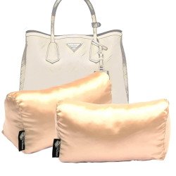 Satin Pillow Luxury Bag Shapers For Pr. Medium / Small Double Bag ( Set of 2 Pillows ) (Champagne) - More colors available