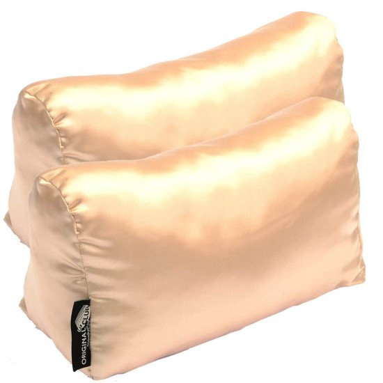 Satin Pillow Luxury Bag Shapers For Pr. Medium / Small Double Bag ( Set of 2 Pillows ) (Champagne) - More colors available