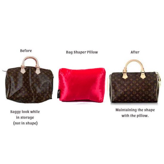 Satin Pillow Luxury Bag Shaper For Louis Vuitton Speedy 25/30/35/40 (Red) - More colors available