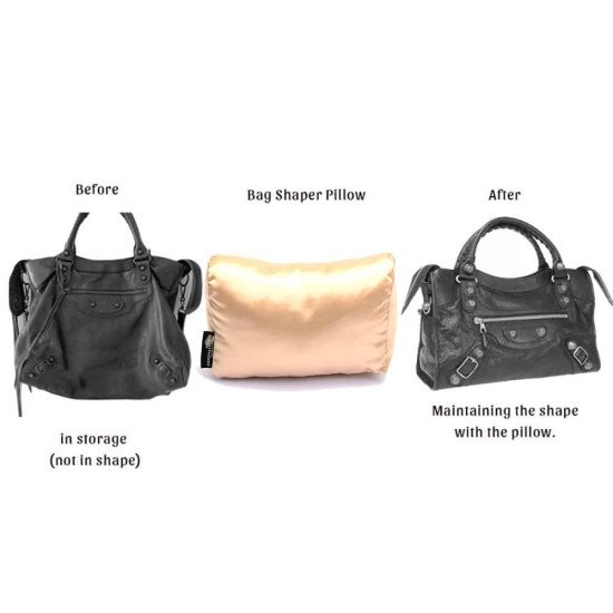 Satin Pillow Luxury Bag Shaper For Balenciaga Classic City and Small (Black) - More colors available