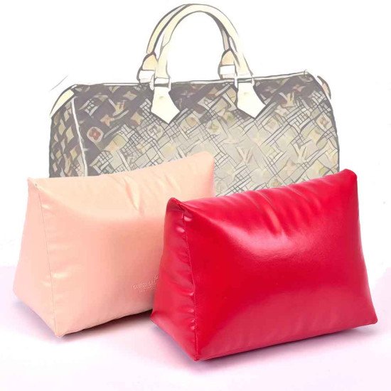 Leather pillow bag shapers and triangular purse pillows for Louis Vuitton  Speedy 35