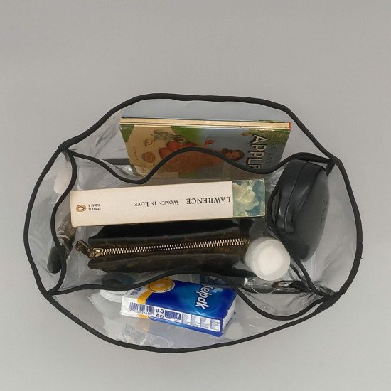Transparent See-Through Bag Organizer with Fabric Trims Compatible with Goy. St.Louis Bags