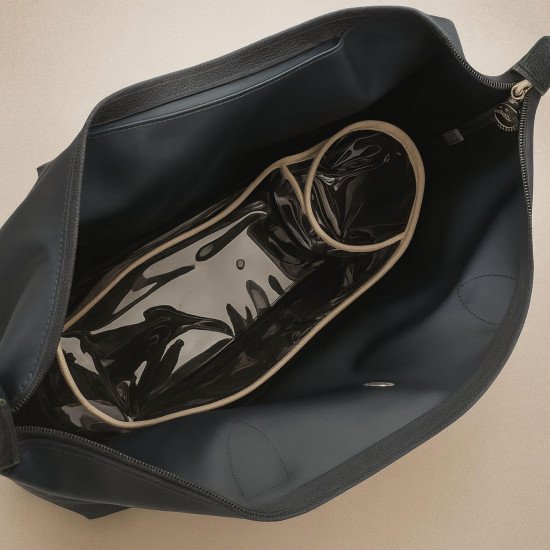 Transparent See-Through Bag Organizer with Fabric Trims Compatible with Lepliage