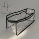 Transparent See-Through Bag Organizer with Fabric Trims Compatible with Saint Laurent Shopping Tote Large