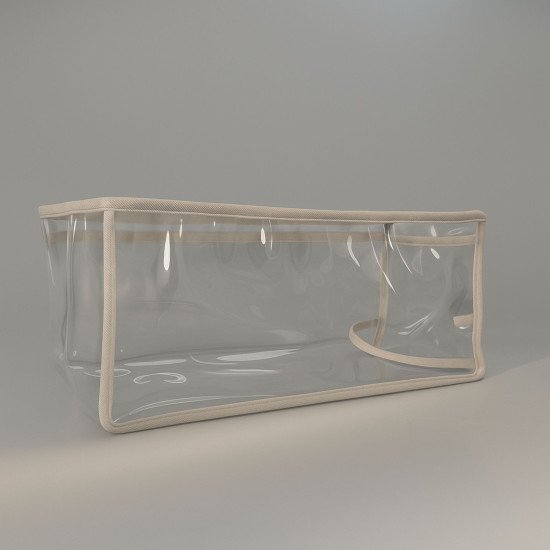 Transparent See-Through Bag Organizer with Fabric Trims Compatible with Herm. Birkin Bags