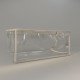 Transparent See-Through Bag Organizer with Fabric Trims Compatible with Herm. Birkin Bags
