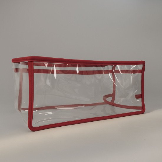 Transparent See-Through Bag Organizer with Fabric Trims Compatible with Neverfull Bags