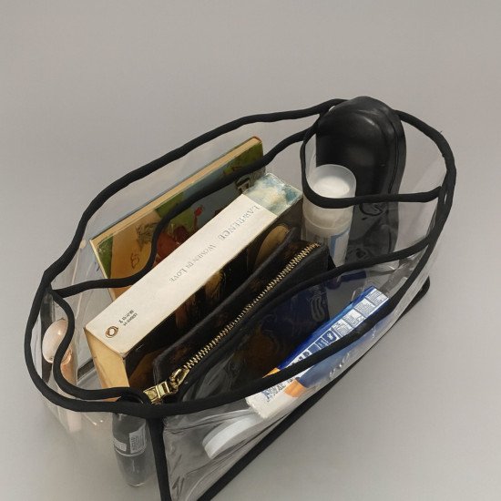 Transparent See-Through Bag Organizer with Fabric Trims Compatible with Goy. St.Louis Bags