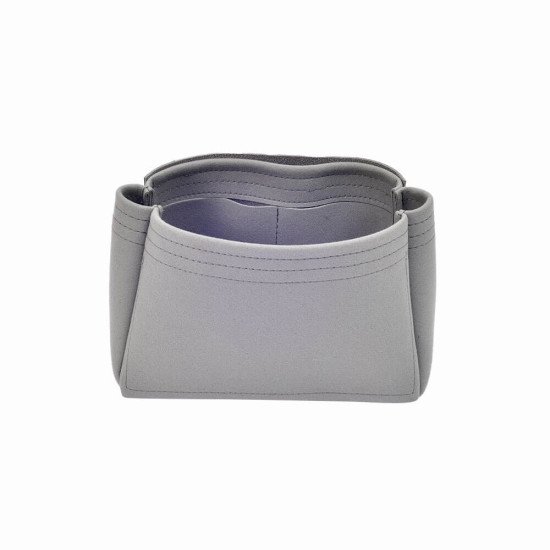 Anjou Mini Tote Suedette Basic Style Leather Handbag Organizer (Dark Gray) (More Colors Available)