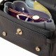 Alexa Mini Suedette Basic Style Leather Handbag Organizer Liner (Black) (More Colors Available)