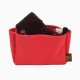 Di.or Mini Book Tote Suedette Basic Style Leather Handbag Organizer Liner (Red) (More Colors Available)