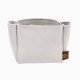 Di.or Vertical Book Tote Suedette Basic Style Leather Handbag Organizer Liner (Pearl White) (More Colors Available)