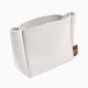 Di.or Vertical Book Tote Suedette Basic Style Leather Handbag Organizer Liner (Pearl White) (More Colors Available)