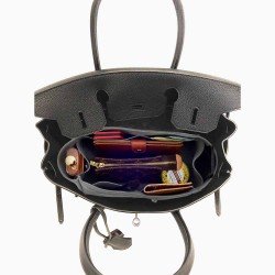 Birkin 30/35/40 Suedette Double-Zip Style Leather Handbag Organizer (Dark Gray) (More Colors Available) Birkin 30/35/40 Suedette Double-Zip Style Leather Handbag Organizer (Dark Gray) (More Colors Available)